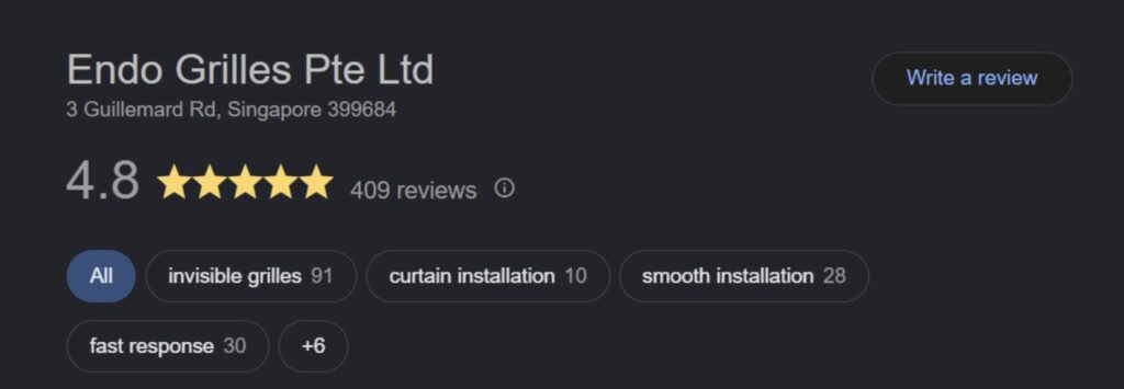 Endo Grilles Google Rating