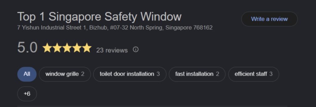 Top 1 Safety Window Google Rating